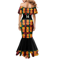 Custom Ghana Football Mermaid Dress 2025 Go Black Stars Adinkra pattern