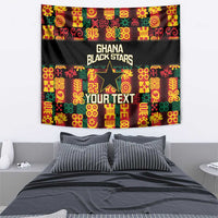 Custom Ghana Football Tapestry 2025 Go Black Stars Adinkra pattern