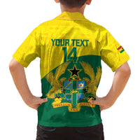 Custom Ghana Cricket Family Matching Off The Shoulder Long Sleeve Dress and Hawaiian Shirt Go Ghanaian Tawny Eagle