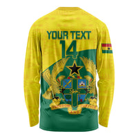 Custom Ghana Cricket Long Sleeve Shirt Go Ghanaian Tawny Eagle