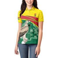 Custom Ghana Cricket Women Polo Shirt Go Ghanaian Tawny Eagle