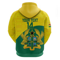 Custom Ghana Cricket Zip Hoodie Go Ghanaian Tawny Eagle