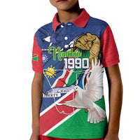 Namibia 1990 Kid Polo Shirt Independence Anniversary African Pattern