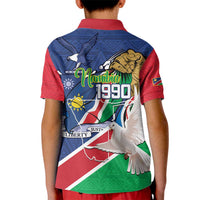 Namibia 1990 Kid Polo Shirt Independence Anniversary African Pattern