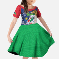 Namibia 1990 Kid Short Sleeve Dress Independence Anniversary African Pattern