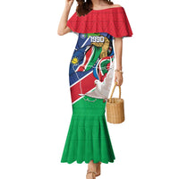 Namibia 1990 Mermaid Dress Independence Anniversary African Pattern