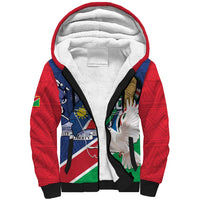 Namibia 1990 Sherpa Hoodie Independence Anniversary African Pattern