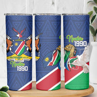 Namibia 1990 Skinny Tumbler Independence Anniversary African Pattern