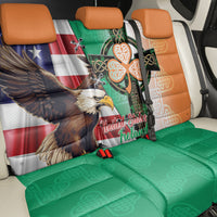 United States And Ireland Back Car Seat Cover USA Eagle With Irish Celtic Cross - Wonder Print Shop