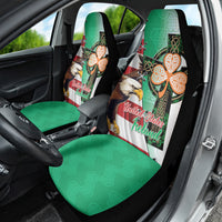 United States And Ireland Car Seat Cover USA Eagle With Irish Celtic Cross - Wonder Print Shop