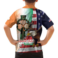 United States And Ireland Family Matching Tank Maxi Dress and Hawaiian Shirt USA Eagle With Irish Celtic Cross - Wonder Print Shop