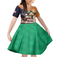 United States And Ireland Family Matching Tank Maxi Dress and Hawaiian Shirt USA Eagle With Irish Celtic Cross - Wonder Print Shop