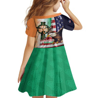 United States And Ireland Family Matching Tank Maxi Dress and Hawaiian Shirt USA Eagle With Irish Celtic Cross - Wonder Print Shop
