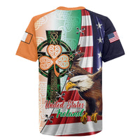 United States And Ireland Rugby Jersey USA Eagle With Irish Celtic Cross - Wonder Print Shop