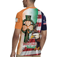 United States And Ireland Rugby Jersey USA Eagle With Irish Celtic Cross - Wonder Print Shop