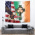 United States And Ireland Tapestry USA Eagle With Irish Celtic Cross