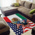 United States And Mexico Area Rug USA Eagle With Mexican Aztec