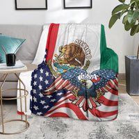United States And Mexico Blanket USA Eagle With Mexican Aztec