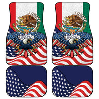 United States And Mexico Car Mats USA Eagle With Mexican Aztec - Wonder Print Shop
