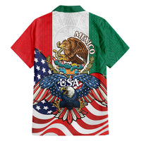 United States And Mexico Family Matching Puletasi and Hawaiian Shirt USA Eagle With Mexican Aztec - Wonder Print Shop