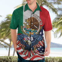 United States And Mexico Hawaiian Shirt USA Eagle With Mexican Aztec - Wonder Print Shop