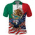 United States And Mexico Polo Shirt USA Eagle With Mexican Aztec