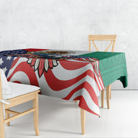 United States And Mexico Tablecloth USA Eagle With Mexican Aztec - Wonder Print Shop