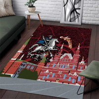 Russia Moscow Capital Area Rug Moskva Red Square Map