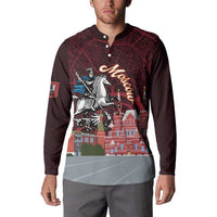 Russia Moscow Capital Button Sweatshirt Moskva Red Square Map