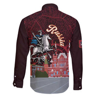 Russia Moscow Capital Family Matching Puletasi and Hawaiian Shirt Moskva Red Square Map