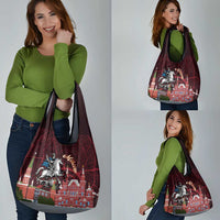 Russia Moscow Capital Grocery Bag Moskva Red Square Map