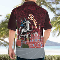 Russia Moscow Capital Hawaiian Shirt Moskva Red Square Map