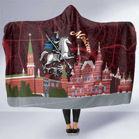 Russia Moscow Capital Hooded Blanket Moskva Red Square Map
