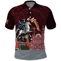Russia Moscow Capital Polo Shirt Moskva Red Square Map