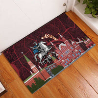 Russia Moscow Capital Rubber Doormat Moskva Red Square Map