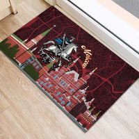 Russia Moscow Capital Rubber Doormat Moskva Red Square Map