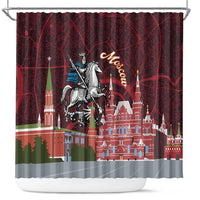 Russia Moscow Capital Shower Curtain Moskva Red Square Map