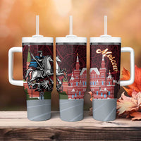 Russia Moscow Capital Tumbler With Handle Moskva Red Square Map