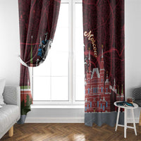 Russia Moscow Capital Window Curtain Moskva Red Square Map