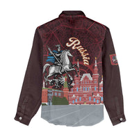 Russia Moscow Capital Women Casual Shirt Moskva Red Square Map