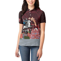 Russia Moscow Capital Women Polo Shirt Moskva Red Square Map