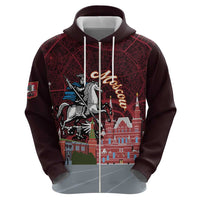 Russia Moscow Capital Zip Hoodie Moskva Red Square Map