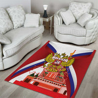 Russia Day Area Rug Coat Of Arms With Saint Basil's Cathedral