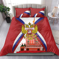 Russia Day Bedding Set Coat Of Arms With Saint Basil's Cathedral