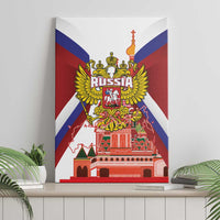 Russia Day Canvas Wall Art Coat Of Arms With Saint Basil's Cathedral