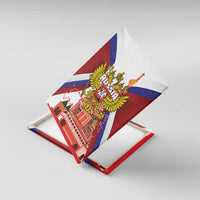 Russia Day Canvas Wall Art Coat Of Arms With Saint Basil's Cathedral