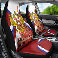 Russia Day Car Seat Cover Coat Of Arms With Saint Basil's Cathedral