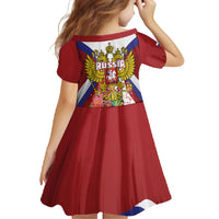 Russia Day Family Matching Mermaid Dress and Hawaiian Shirt Coat Of Arms With Saint Basil's Cathedral