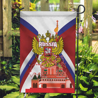 Russia Day Garden Flag Coat Of Arms With Saint Basil's Cathedral