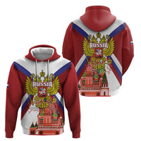 Russia Day Hoodie Coat Of Arms With Saint Basil's Cathedral